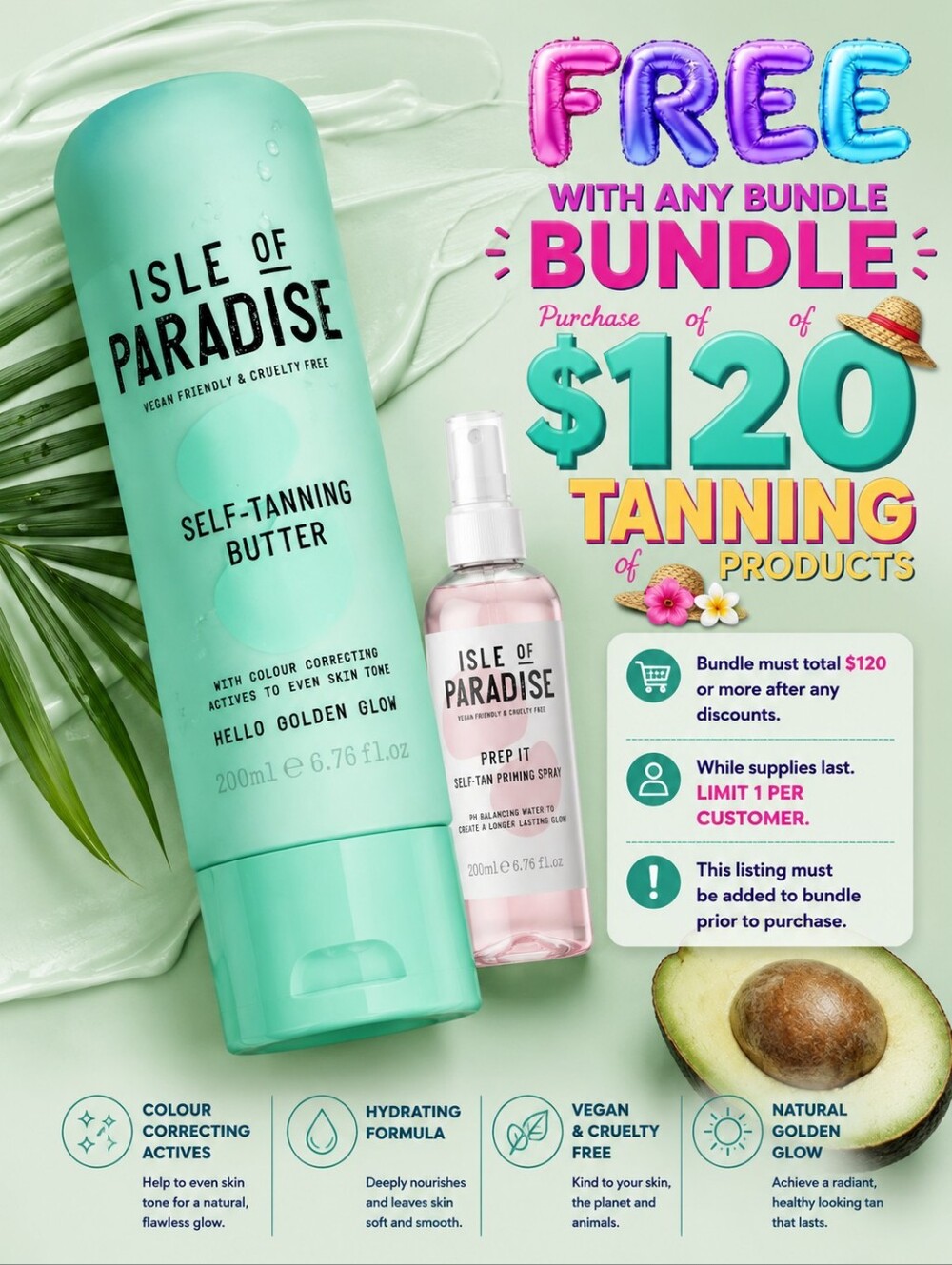 Isle of Paradise Color Correcting Gradual Self Tanning Butter